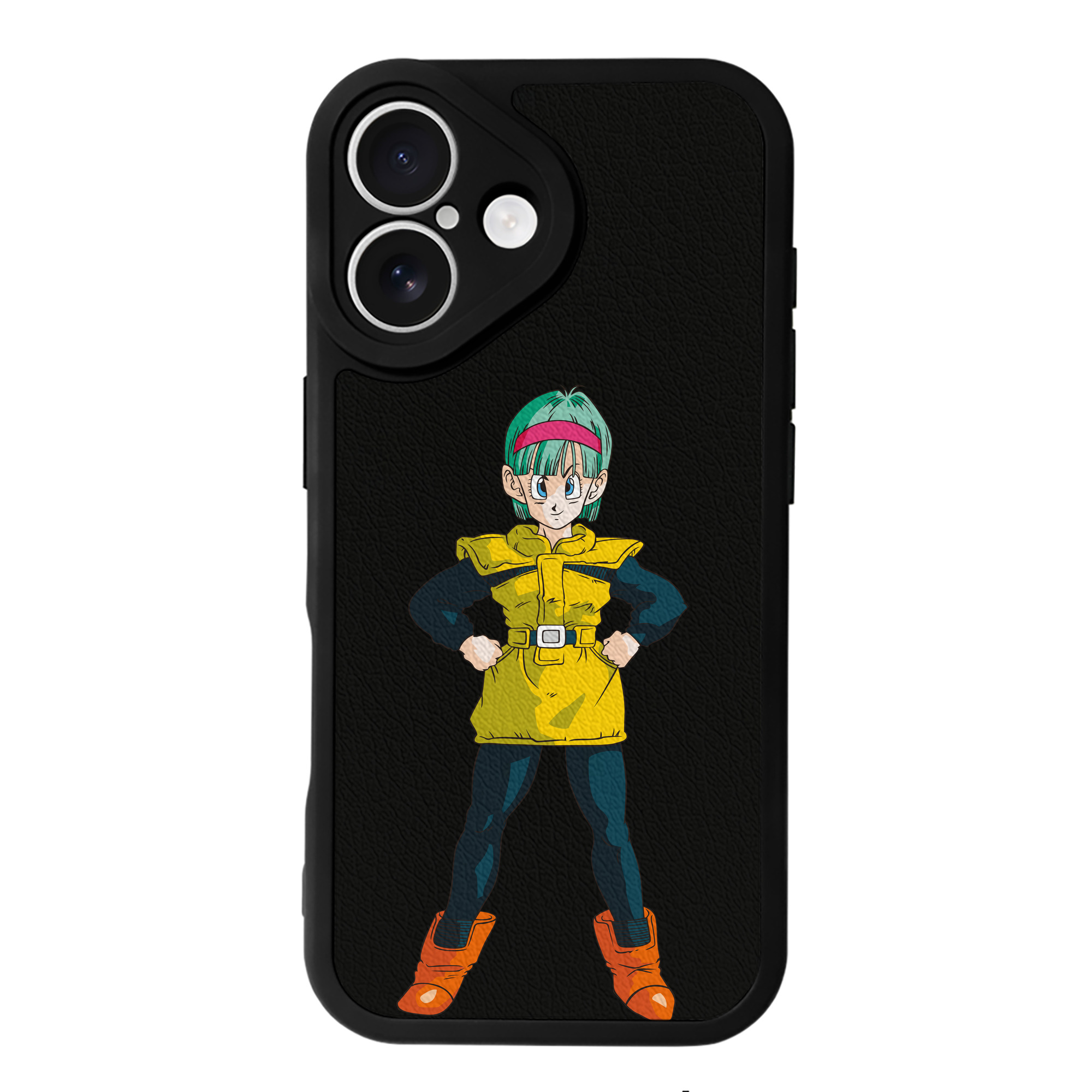 （画像用） ドラゴンボール ブルマ DRAGON BALL Bulma 【iPhone 16シリーズ対応】シリコンスマホケース（レザー調） 材質：シリコン